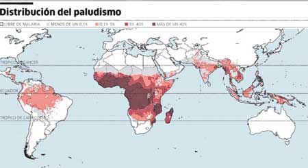 Mapa de la malaria