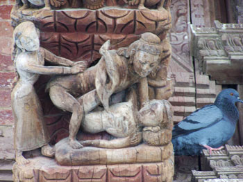 Friso erótico en Kathmandu