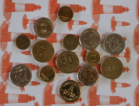 Monedas argentinas recolectadas