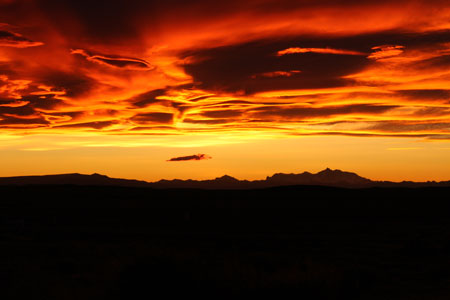 Puesta de sol en el desierto patagónico (Fase 3)